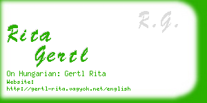 rita gertl business card